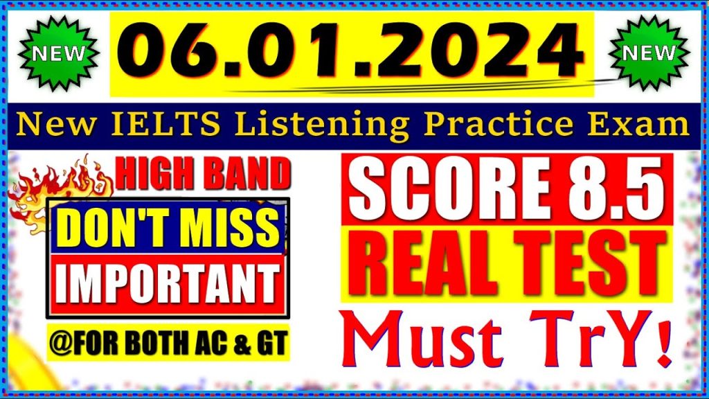 IELTS LISTENING PRACTICE TEST 2024 WITH ANSWERS 06.01.2024 HASH IELTS