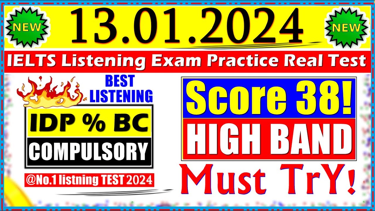 IELTS LISTENING PRACTICE TEST 2024 WITH ANSWERS 13.01.2024 HASH IELTS