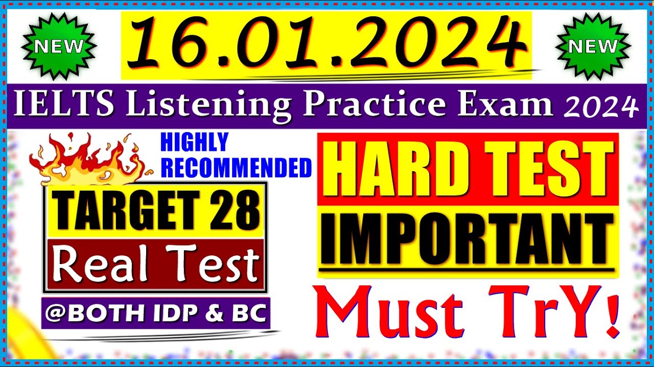 IELTS LISTENING PRACTICE TEST 2024 WITH ANSWERS 16.01.2024 HASH IELTS