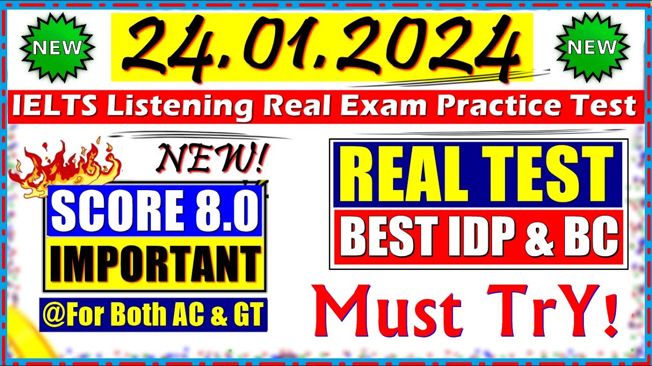 IELTS LISTENING PRACTICE TEST 2024 WITH ANSWERS 24.01.2024 HASH IELTS