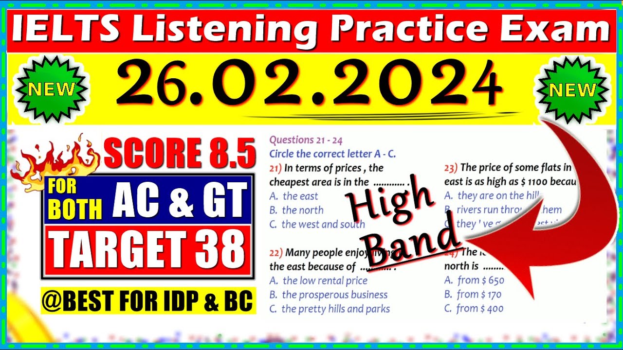 IELTS LISTENING PRACTICE TEST 2024 WITH ANSWERS 26.02.2024 HASH IELTS