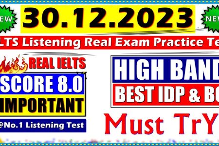 IELTS LISTENING PRACTICE TEST 2023 WITH ANSWERS | 30.12.2023