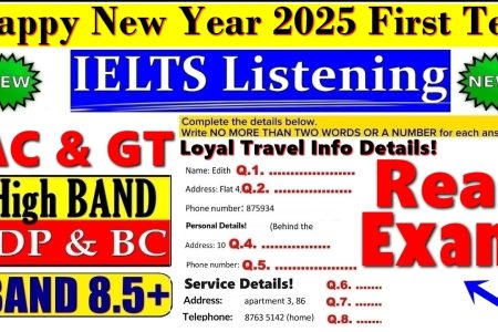 IELTS LISTENING PRACTICE TEST 2024 WITH ANSWERS | 01.01.2025