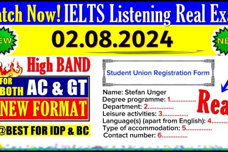 IELTS LISTENING PRACTICE TEST 2024 WITH ANSWERS | 02.08.2024