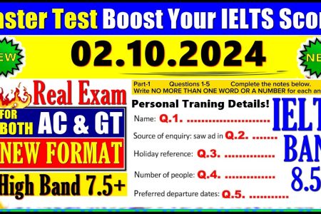 IELTS LISTENING PRACTICE TEST 2024 WITH ANSWERS | 02.10.2024