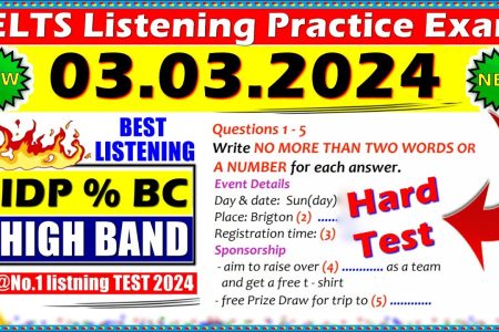 IELTS LISTENING PRACTICE TEST 2024 WITH ANSWERS | 03.03.2024