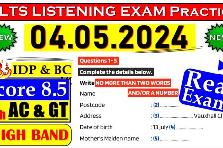 IELTS LISTENING PRACTICE TEST 2024 WITH ANSWERS | 04.05.2024