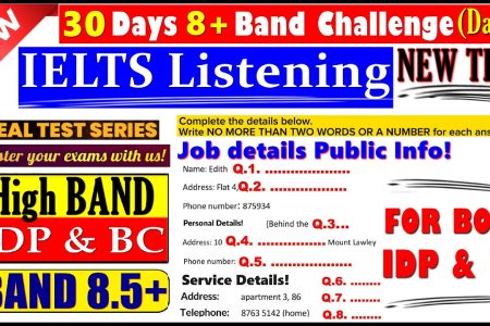 IELTS LISTENING PRACTICE TEST 2024 WITH ANSWERS | 05.01.2025