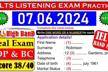 IELTS LISTENING PRACTICE TEST 2024 WITH ANSWERS | 07.06.2024