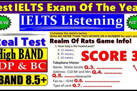 IELTS LISTENING PRACTICE TEST 2024 WITH ANSWERS | 12.01.2025