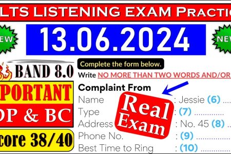 IELTS LISTENING PRACTICE TEST 2024 WITH ANSWERS | 13.06.2024