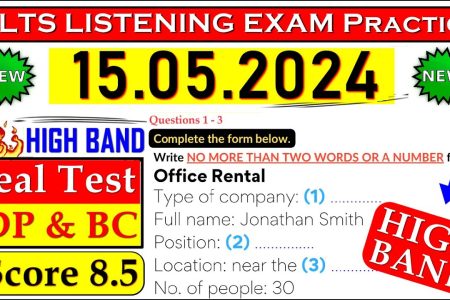 IELTS LISTENING PRACTICE TEST 2024 WITH ANSWERS | 15.05.2024