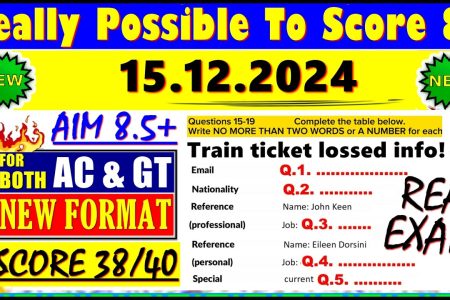 IELTS LISTENING PRACTICE TEST 2024 WITH ANSWERS | 15.11.2024
