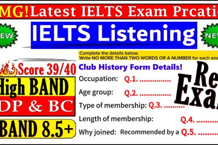 IELTS LISTENING PRACTICE TEST 2024 WITH ANSWERS | 16.08.2024