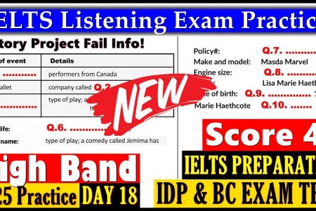 IELTS LISTENING PRACTICE TEST 2024 WITH ANSWERS | 18.01.2025
