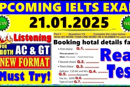 IELTS LISTENING PRACTICE TEST 2024 WITH ANSWERS | 21.01.2025