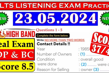 IELTS LISTENING PRACTICE TEST 2024 WITH ANSWERS | 23.05.2024