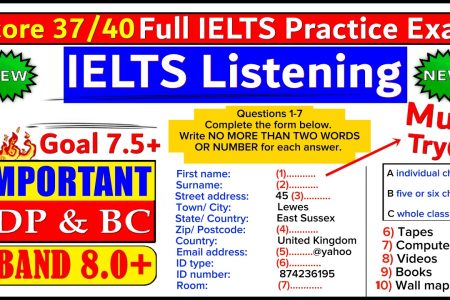 IELTS LISTENING PRACTICE TEST 2024 WITH ANSWERS | 26.07.2024