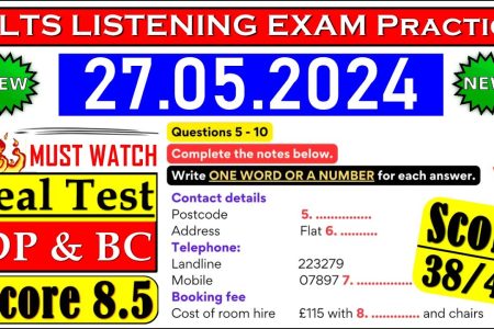 IELTS LISTENING PRACTICE TEST 2024 WITH ANSWERS | 27.05.2024