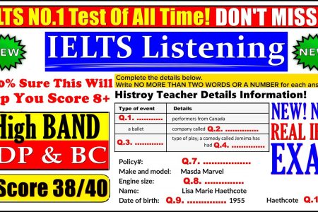 IELTS LISTENING PRACTICE TEST 2024 WITH ANSWERS | 27.09.2024