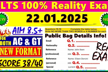 IELTS LISTENING PRACTICE TEST 2025 WITH ANSWERS | 22.01.2025