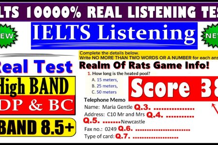IELTS LISTENING PRACTICE TEST 2025 WITH ANSWERS | 23.01.2025