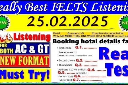 IELTS LISTENING PRACTICE TEST 2025 WITH ANSWERS | 25.02.2025