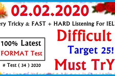 IELTS LISTENING PRACTICE TEST 2020 WITH ANSWERS | 02.02.2020