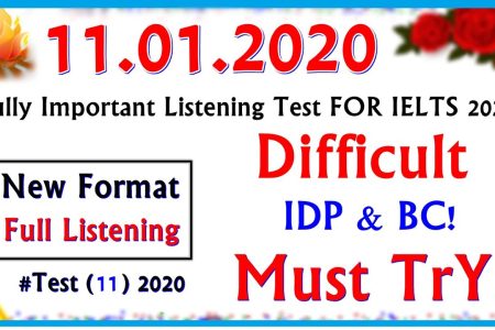 IELTS LISTENING PRACTICE TEST 2020 WITH ANSWERS | 11.01.2020