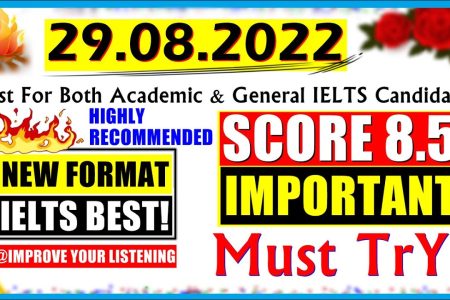 IELTS LISTENING PRACTICE TEST 2022 WITH ANSWERS | 29.08.2022
