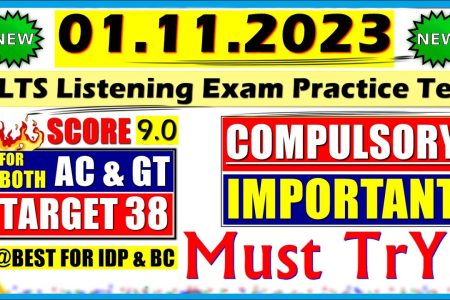 IELTS LISTENING PRACTICE TEST 2023 WITH ANSWERS | 01.11.2023