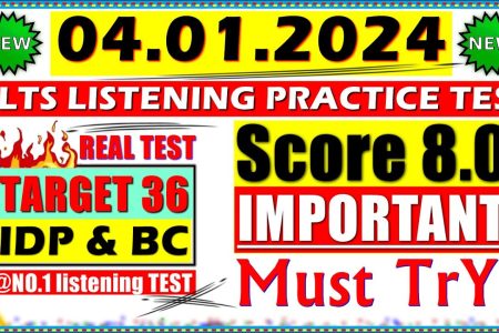 IELTS LISTENING PRACTICE TEST 2023 WITH ANSWERS | 04.01.2024
