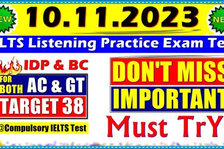 IELTS LISTENING PRACTICE TEST 2023 WITH ANSWERS | 10.11.2023