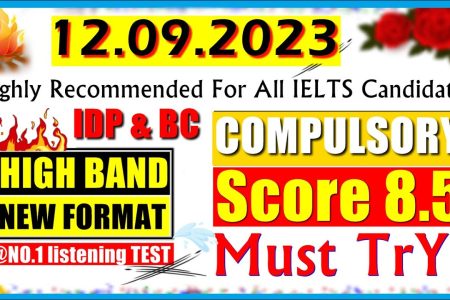 IELTS LISTENING PRACTICE TEST 2023 WITH ANSWERS | 12.09.2023