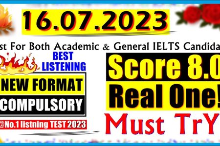 IELTS LISTENING PRACTICE TEST 2023 WITH ANSWERS | 16.07.2023