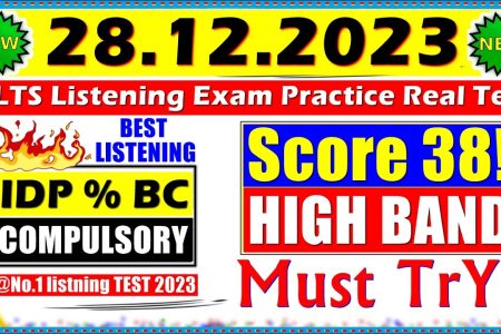 IELTS LISTENING PRACTICE TEST 2023 WITH ANSWERS | 28.12.2023