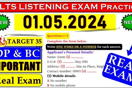 IELTS LISTENING PRACTICE TEST 2024 WITH ANSWERS | 01.05.2024