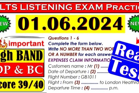 IELTS LISTENING PRACTICE TEST 2024 WITH ANSWERS | 01.06.2024