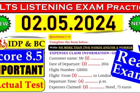 IELTS LISTENING PRACTICE TEST 2024 WITH ANSWERS | 02.05.2024