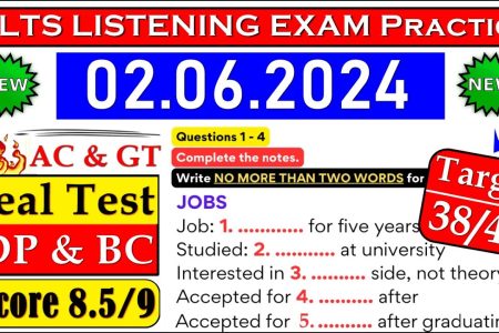 IELTS LISTENING PRACTICE TEST 2024 WITH ANSWERS | 02.06.2024