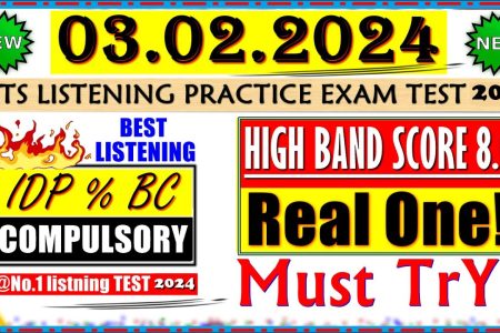 IELTS LISTENING PRACTICE TEST 2024 WITH ANSWERS | 03.02.2024