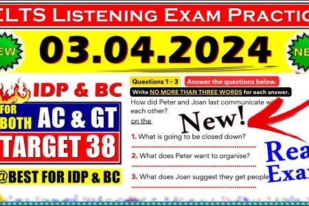 IELTS LISTENING PRACTICE TEST 2024 WITH ANSWERS | 03.04.2024