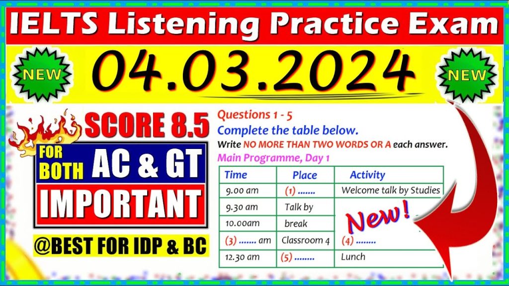 Ielts Listening Practice Test 2024 With Answers 04 03 2024 Hash Ielts