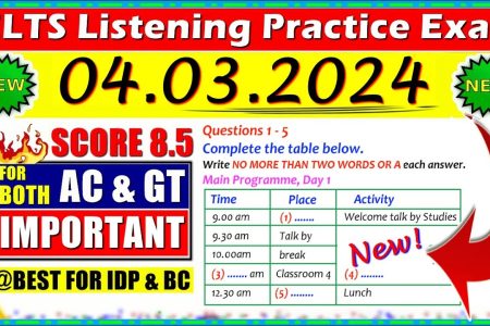 IELTS LISTENING PRACTICE TEST 2024 WITH ANSWERS | 04.03.2024