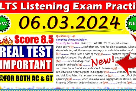 IELTS LISTENING PRACTICE TEST 2024 WITH ANSWERS | 06.03.2024