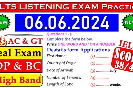 IELTS LISTENING PRACTICE TEST 2024 WITH ANSWERS | 06.06.2024