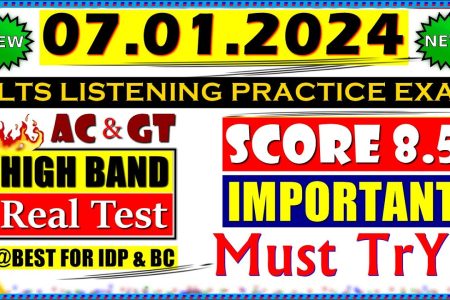 IELTS LISTENING PRACTICE TEST 2024 WITH ANSWERS | 07.01.2024