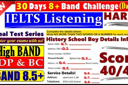 IELTS LISTENING PRACTICE TEST 2024 WITH ANSWERS | 08.01.2025