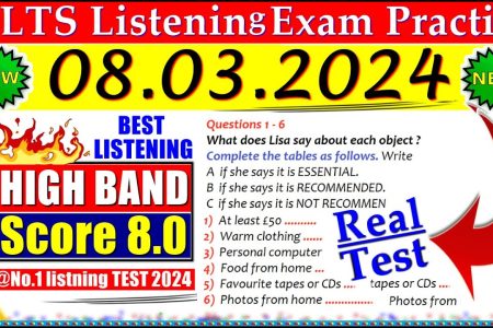 IELTS LISTENING PRACTICE TEST 2024 WITH ANSWERS | 08.03.2024