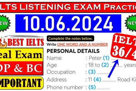 IELTS LISTENING PRACTICE TEST 2024 WITH ANSWERS | 10.06.2024
